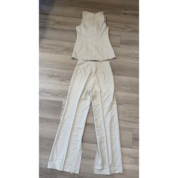 Commense Elegant Old Money Minimalist Gold Button Vest Pants Set Gray M - Picture 4 of 11